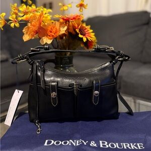 Dooney & Bourke Lucy Hobo Black Leather Shoulder Bag